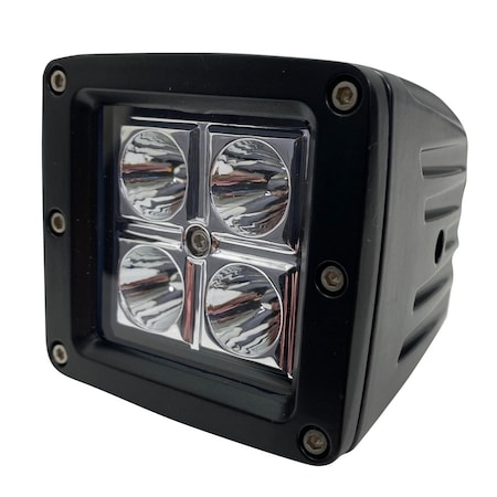 Race Sport Street Series 3X3In 16W 4-Led Cree Cube Spot Light W/ Amber Cover RS-4L-3X316W